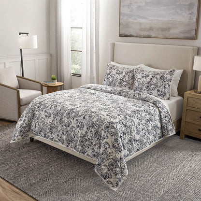 3-Piece Printed Quilt Sets, Assorted Sizes
