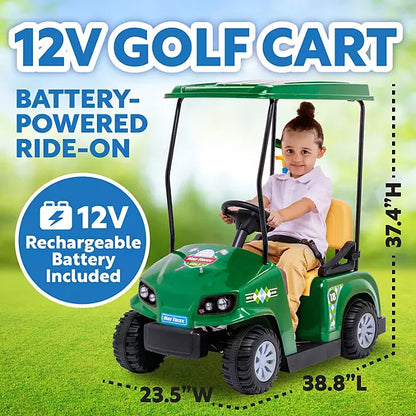12V Golf Cart Battery Powered Ride-On - Flybar Kid Trax