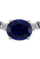 Gemstone Tennis Necklace in Sterling Silver - Lab Created