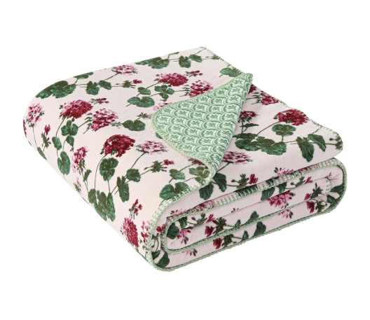 Coco Plush Reversible Throw, 60" x 70"- Laura Ashley - Assorted Colors