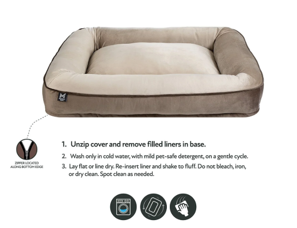 Bolster Pet Bed, Assorted Colors