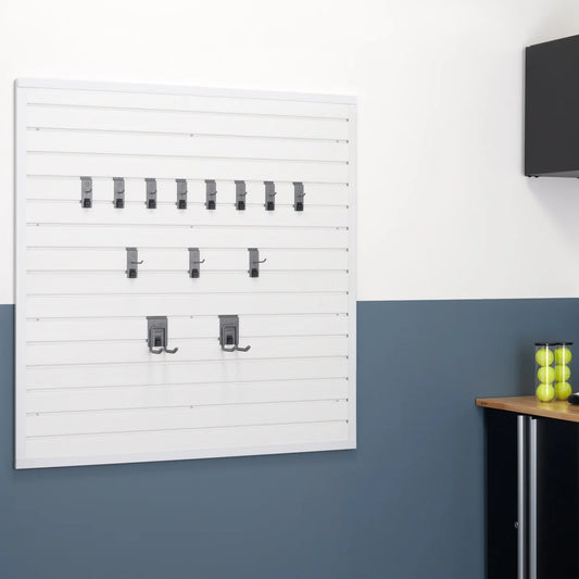 Modular Slatwall  - TRINITY 16 Sq Ft ,13-piece White Accessory Set