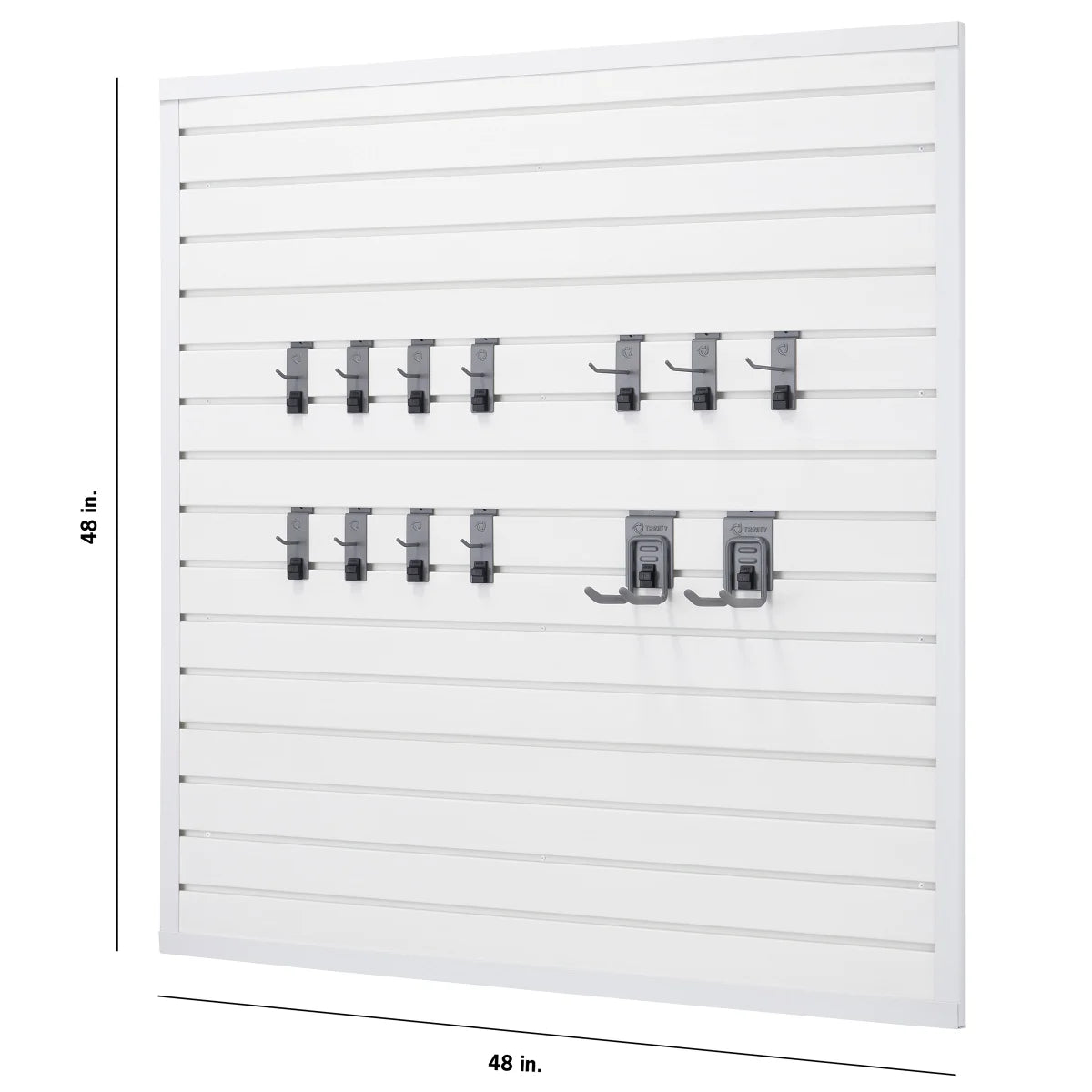 Modular Slatwall  - TRINITY 16 Sq Ft ,13-piece White Accessory Set