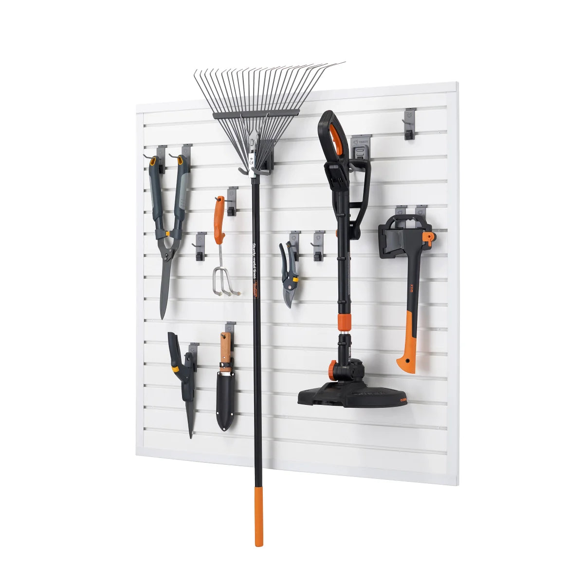 Modular Slatwall  - TRINITY 16 Sq Ft ,13-piece White Accessory Set