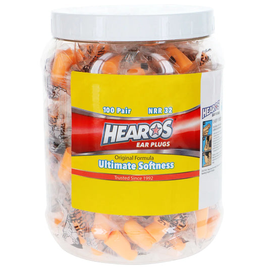 Foam Ear Plugs - HEAROS Original Formula Ultimate Softness, 100 Pair