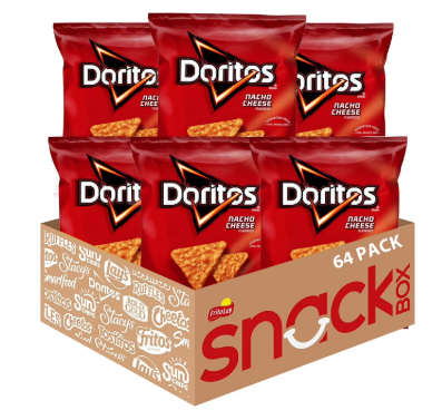 Doritos Nacho Cheese Tortilla Chips, 1.75 oz., 64 pk.