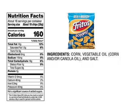 Fritos Scoops! Corn Chips, 18.125 oz.