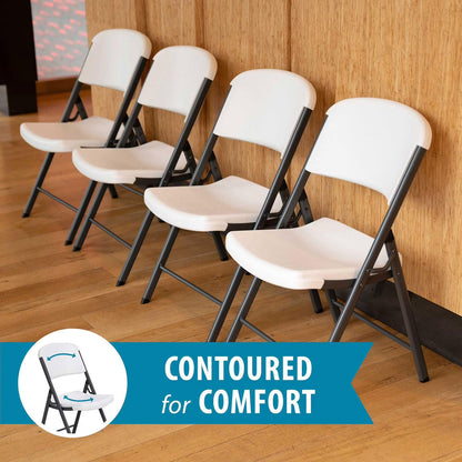 Folding Chair 4 Pack- Lifetime Commercial Grade Contoured