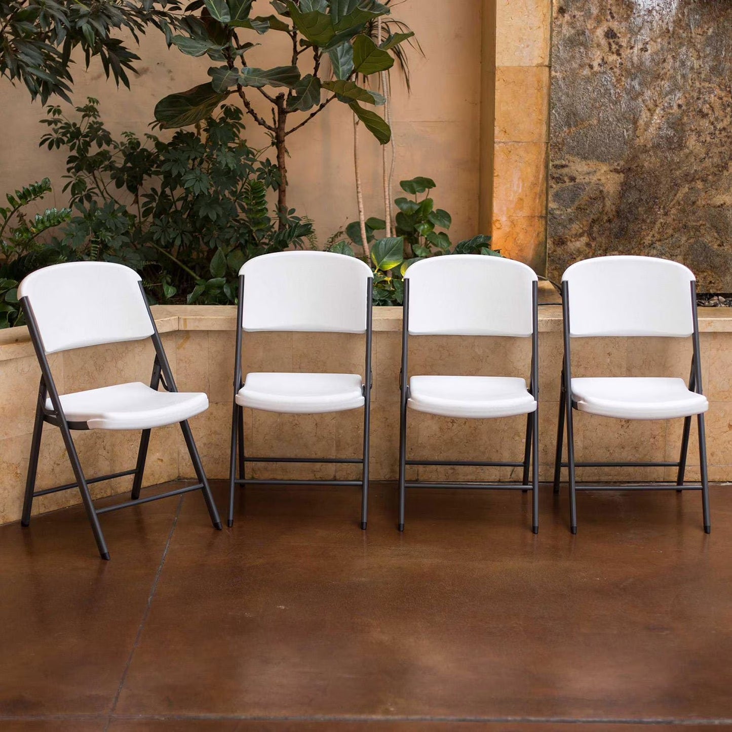 Folding Chair 4 Pack- Lifetime Commercial Grade Contoured