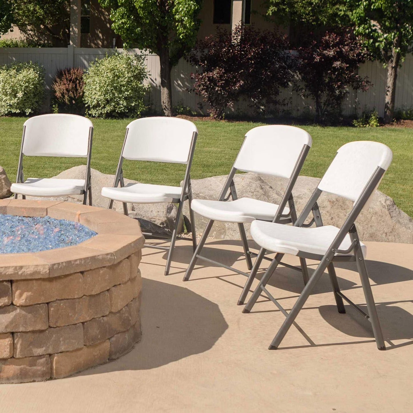 Folding Chair 4 Pack- Lifetime Commercial Grade Contoured