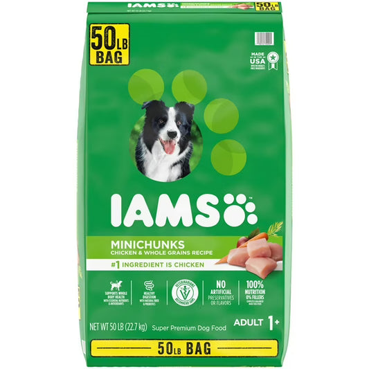 Iams ProActive Health, Chicken, Adult Minichunks Dry Dog Food, 50 lbs.