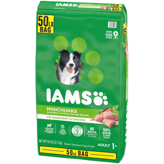 Iams ProActive Health, Chicken, Adult Minichunks Dry Dog Food, 50 lbs.