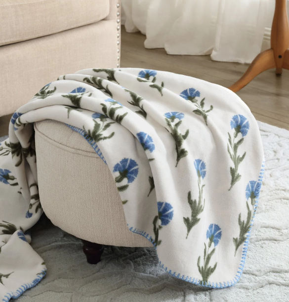 Coco Plush Reversible Throw, 60" x 70"- Laura Ashley - Assorted Colors