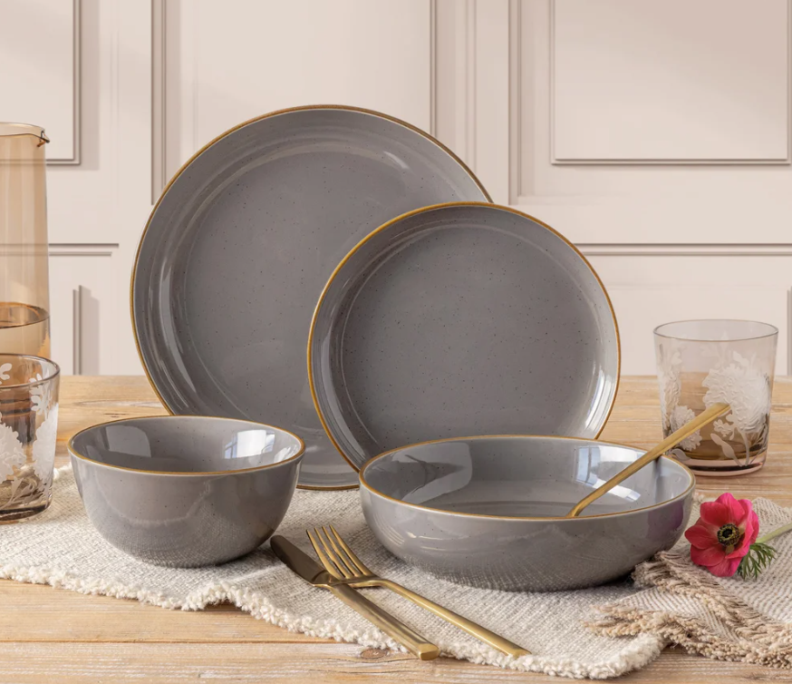 Over&back 16-Piece Artisan Stoneware Dinnerware Set - Thumbnail 5