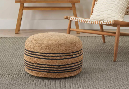 Decorative Jute Pouf