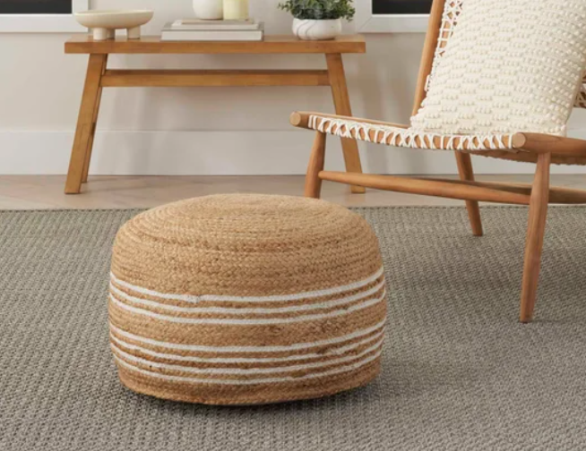 Decorative Jute Pouf