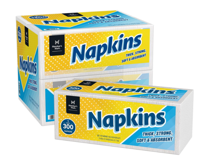 300 Count Dinner Napkins, 4 Pack