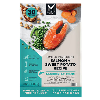 Grain Free Salmon and Sweet Potato Dry Dog Food, 30 lbs.