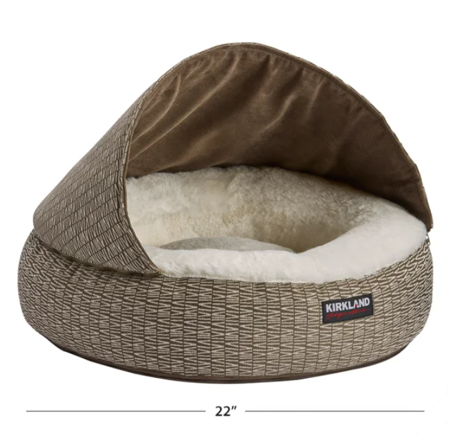 Hooded Pet Bed - Round, 22”