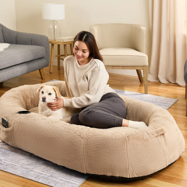 Oversized Plush Human Dog Bed