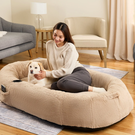 Oversized Plush Human Dog Bed