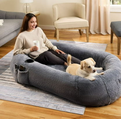 Oversized Plush Human Dog Bed