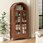 Kalaen 71" Arched Display Wood Cabinet