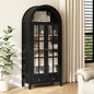 Kalaen 71" Arched Display Wood Cabinet