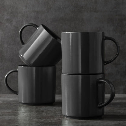 Modern Stoneware Mug Set-  4-Piece