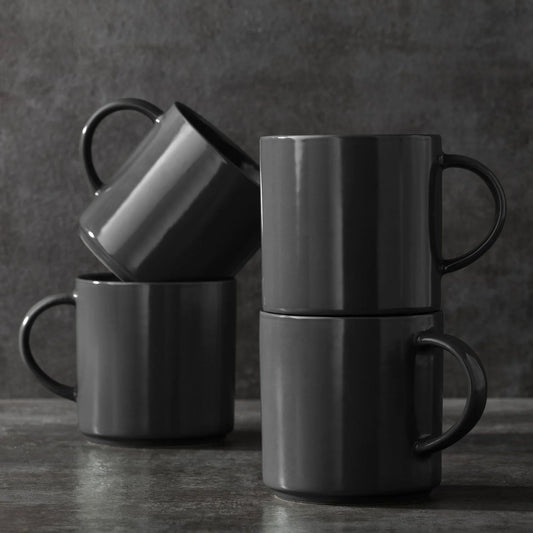 Modern Stoneware Mug Set-  4-Piece