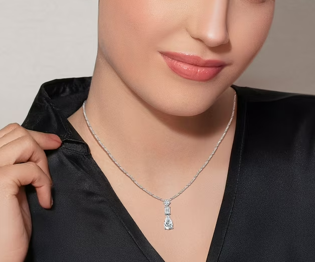 Multi-Shape Diamond Pendant 1.45 CT. T.W. in 14K Gold - Lab Created