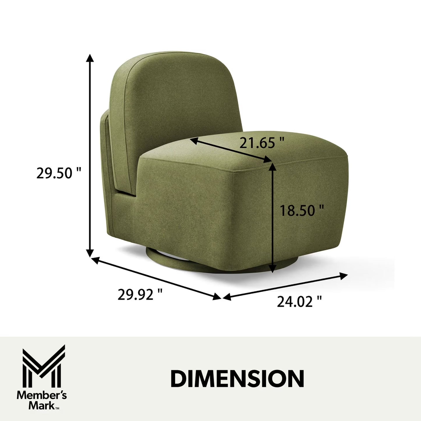 Small Space Swivel Chair, Assorted Colors