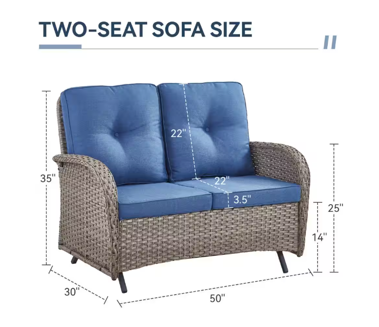 Patio Outdoor Glider with Cushion Guard - Thumbnail 5