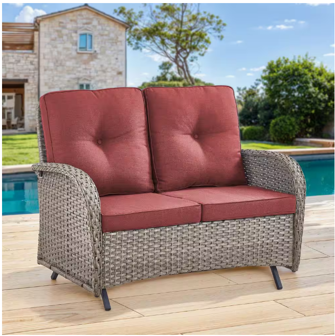 Patio Outdoor Glider with Cushion Guard - Thumbnail 4