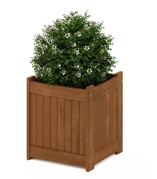 Tioman Natural Hardwood Flower Box