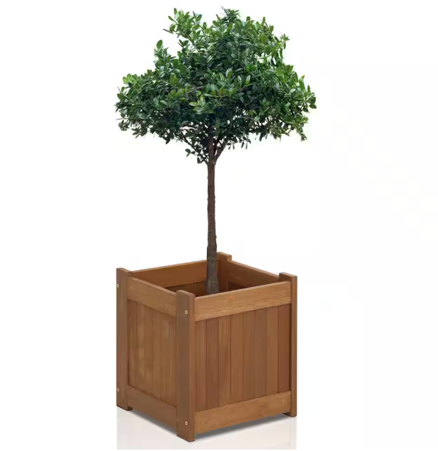 Tioman Natural Hardwood Flower Box
