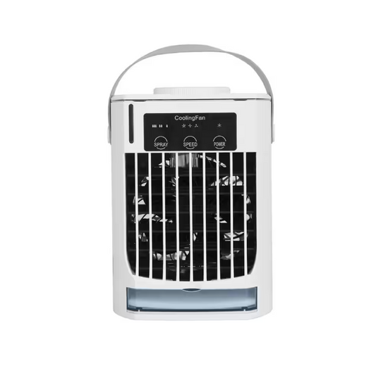Portable Air Conditioner Fan Evaporative Air Cooler Desk Table Fan in White