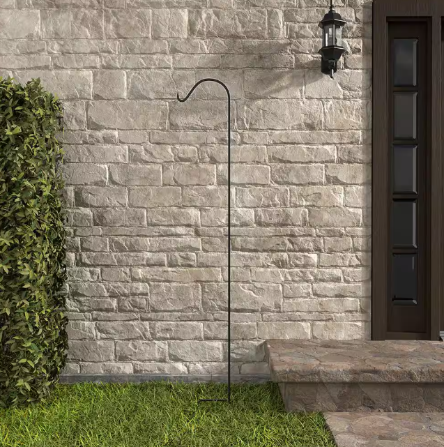 Fuchsia 84 in. Black Steel Shepherd Hook - Thumbnail 3