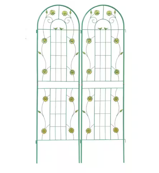 2-Pack Metal Garden Trellis 71 in. x 19.7 in. Rustproof Trellis for Climbing Plants