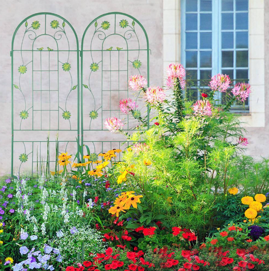 2-Pack Metal Garden Trellis 71 in. x 19.7 in. Rustproof Trellis for Climbing Plants