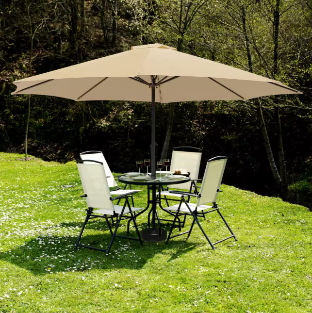 11 ft. x 11 ft. Steel Patio Market Umbrella