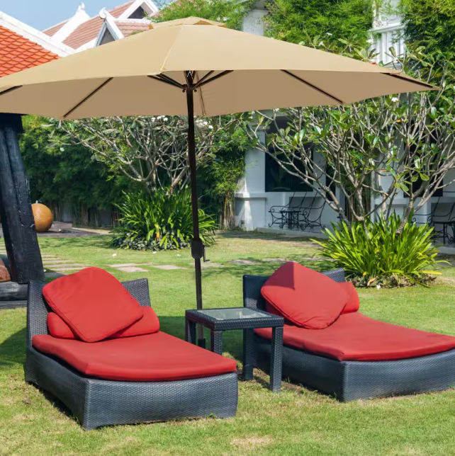 11 ft. x 11 ft. Steel Patio Market Umbrella