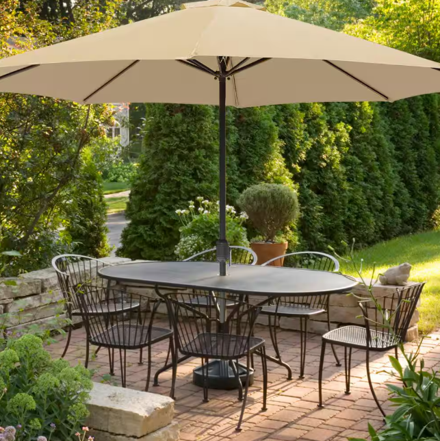 11 ft. x 11 ft. Steel Patio Market Umbrella