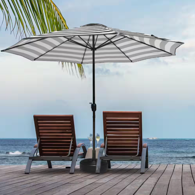 11 ft. x 11 ft. Steel Patio Market Umbrella
