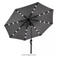 Market Solar LED Lighted Tilt Patio Umbrella with UV-Resistant Fabric