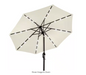 Market Solar LED Lighted Tilt Patio Umbrella with UV-Resistant Fabric