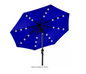 Market Solar LED Lighted Tilt Patio Umbrella with UV-Resistant Fabric