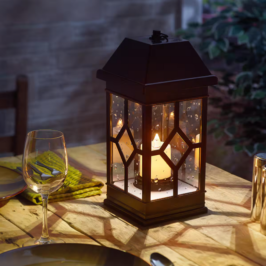 2-LED Solar Candle Lantern