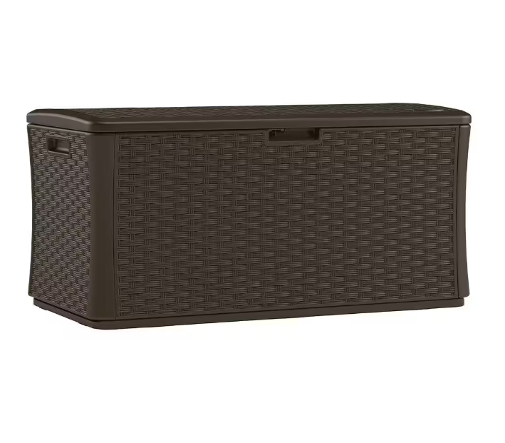 134 Gal. Plastic Wicker Deck Box