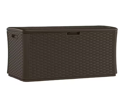 134 Gal. Plastic Wicker Deck Box